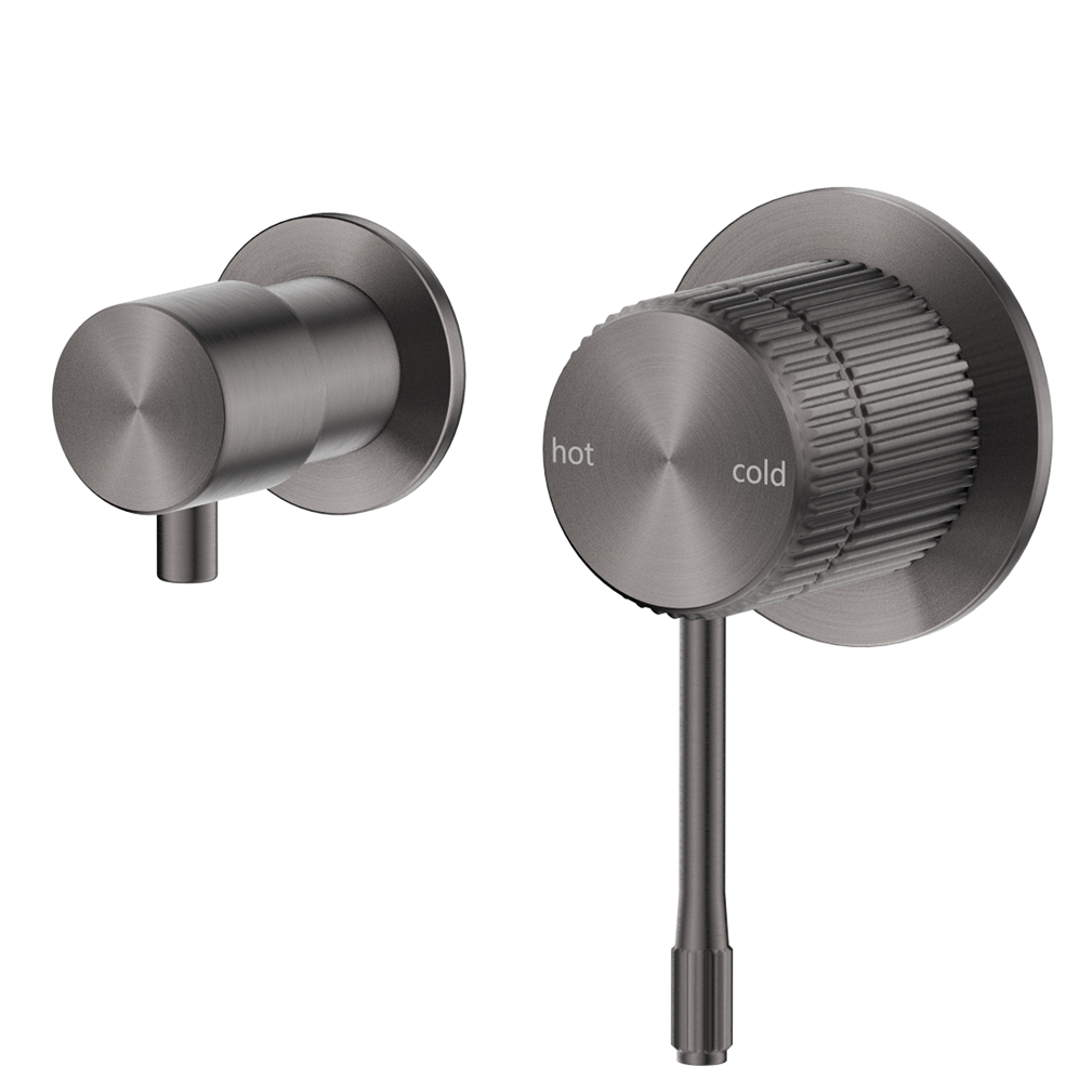 Bella Vista Mica Fluted Shower Mixer Diverter - Sideways