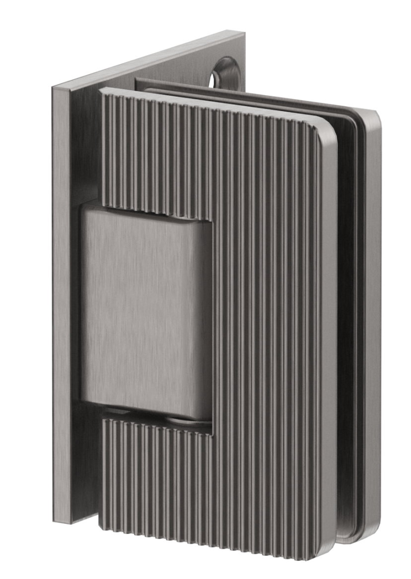 Bella Vista Shower Screen Hinge - Fluted - Glass to Wall - Gun Metal