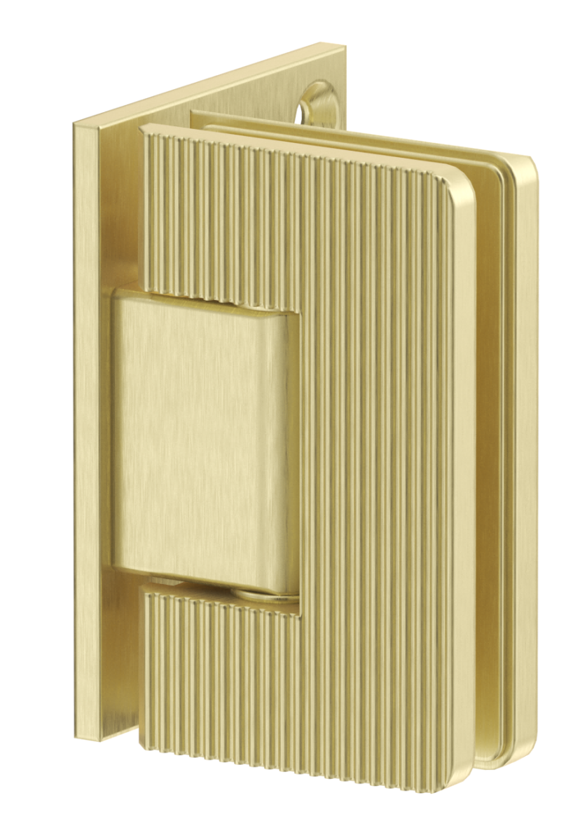 Bella Vista Shower Screen Hinge - Fluted - Glass to Wall - French Gold