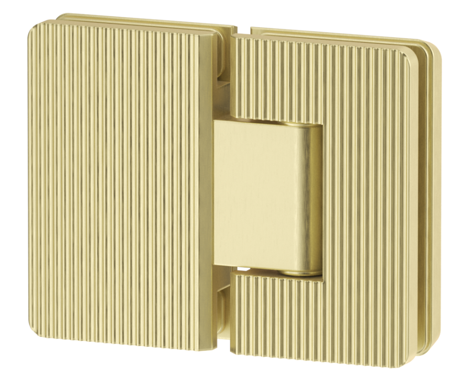 Bella Vista Shower Screen Hinge - Fluted - Glass to Glass - French Gold