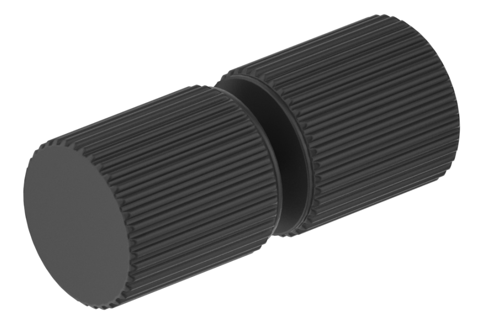 Bella Vista Shower Screen Handle - Fluted - Round - Black