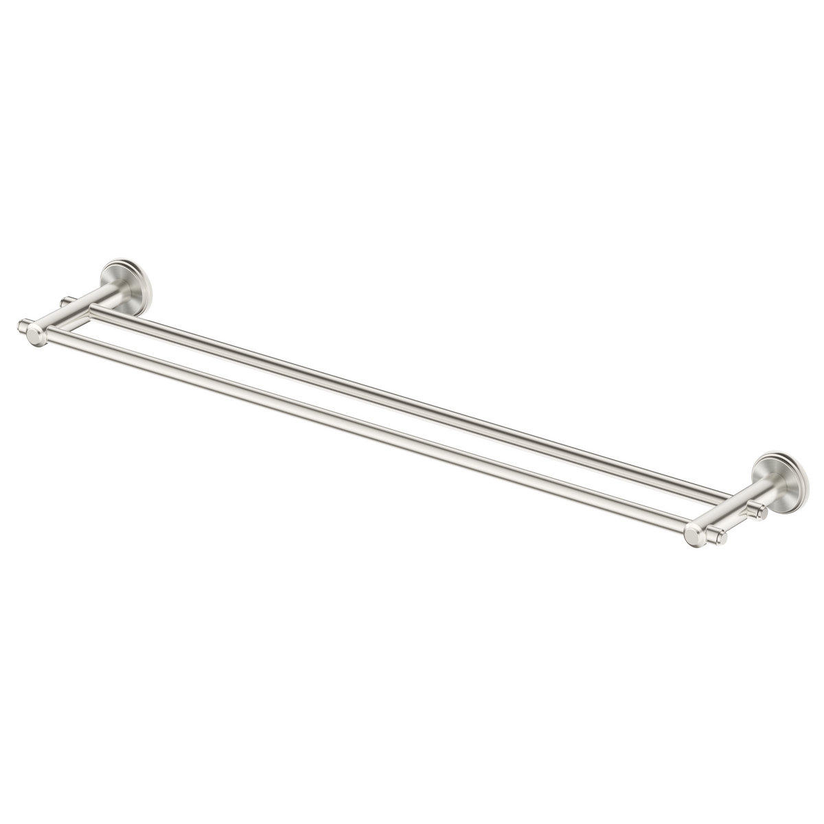 Bella Vista Mica Heritage Double Towel Rail 600/800 MM - Brushed Nickel