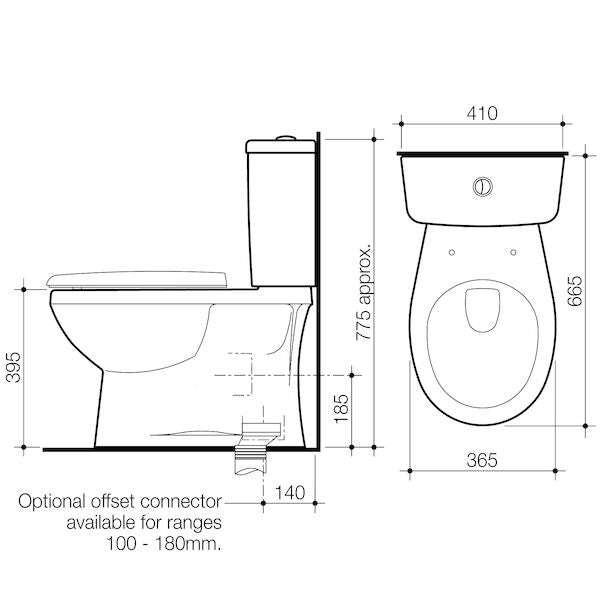 Stylus Venecia Close Coupled Bottom Inlet Cistern