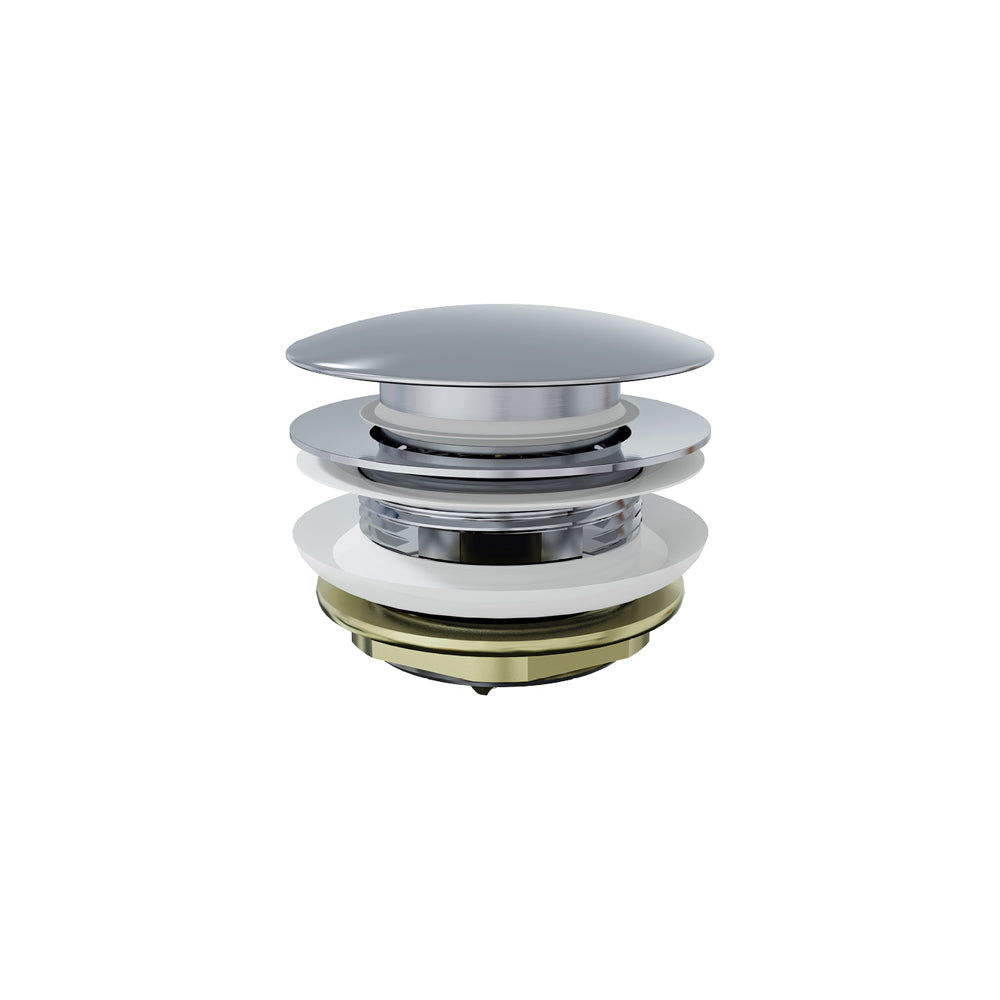Pull Out Pop Up Bath Waste with Overflow 40mm, Chrome