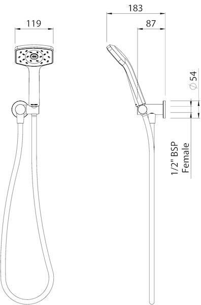 Methven WAIPORI HAND SHOWER SATINJET WHITE
