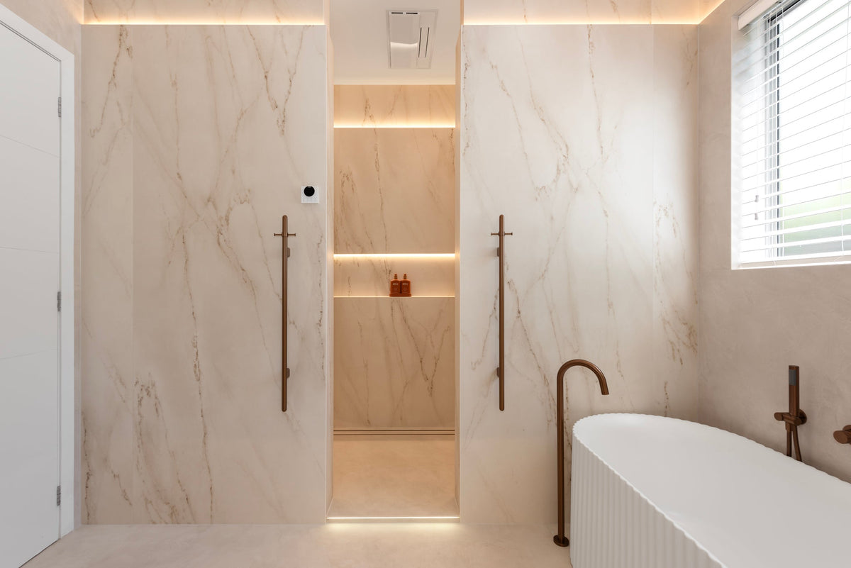 Meir Heated Vertical Towel Rail