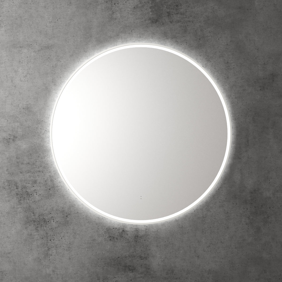 Aulic Windsor Round LED Mirror 900mm Matte White