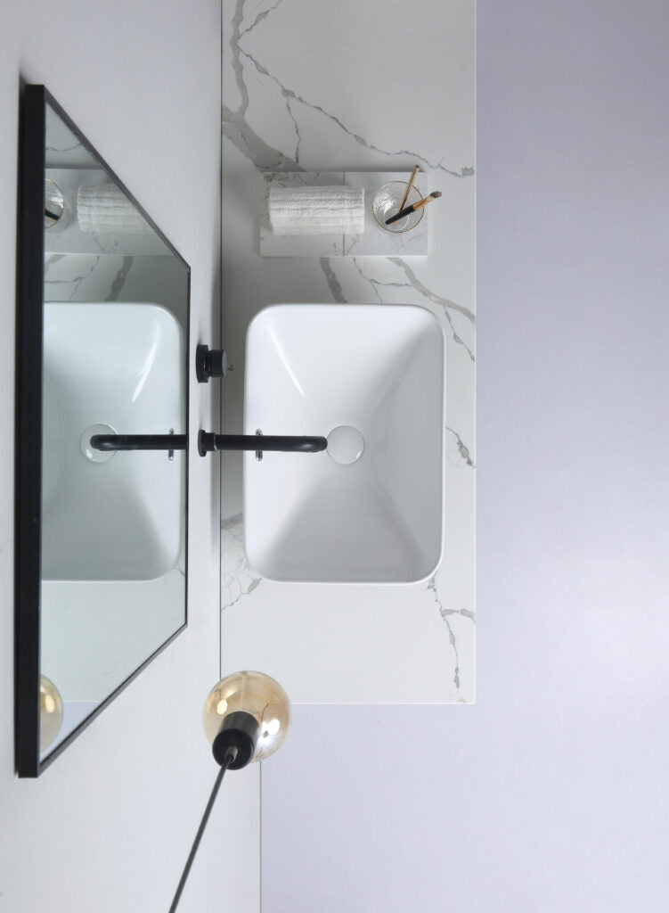 Aulic Barlee Semi Inset Basin Gloss White