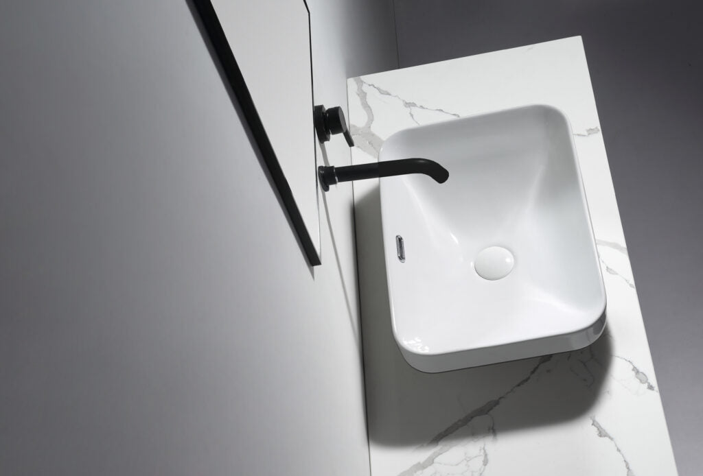 Aulic Barlee Semi Inset Basin Gloss White
