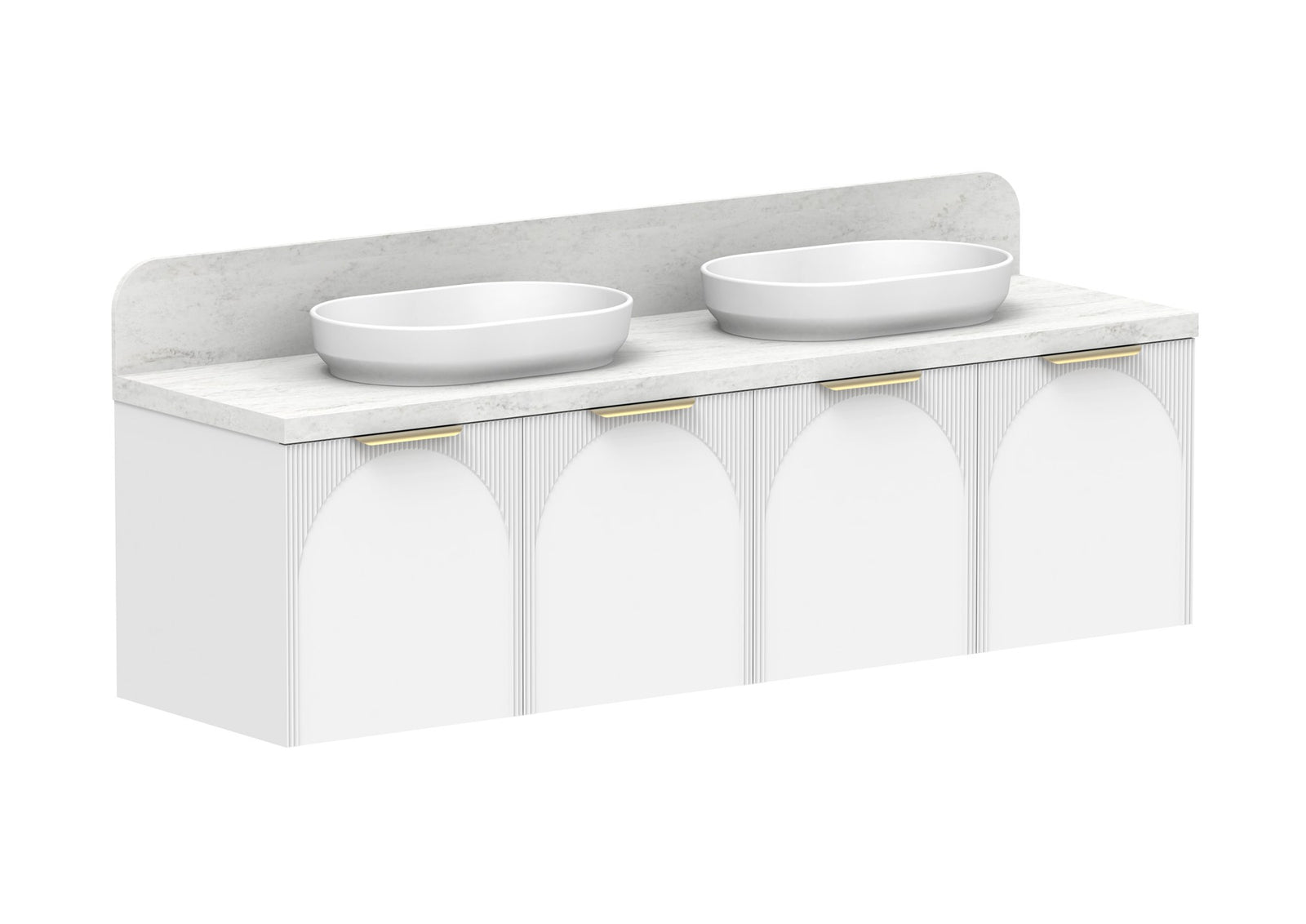ADP Archie All-Door Wall Hung Vanity 1800mm in Ultra White