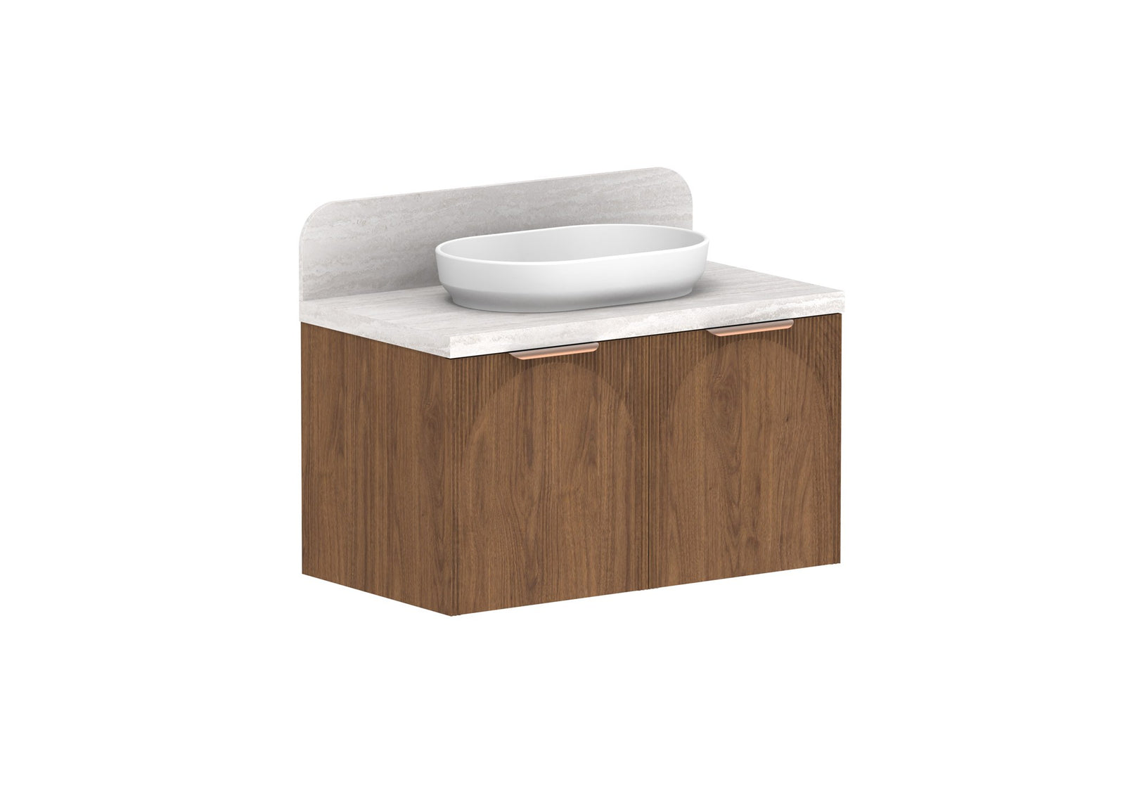 ADP Archie All-Door Wall Hung Vanity 900mm in Florentine Walnut