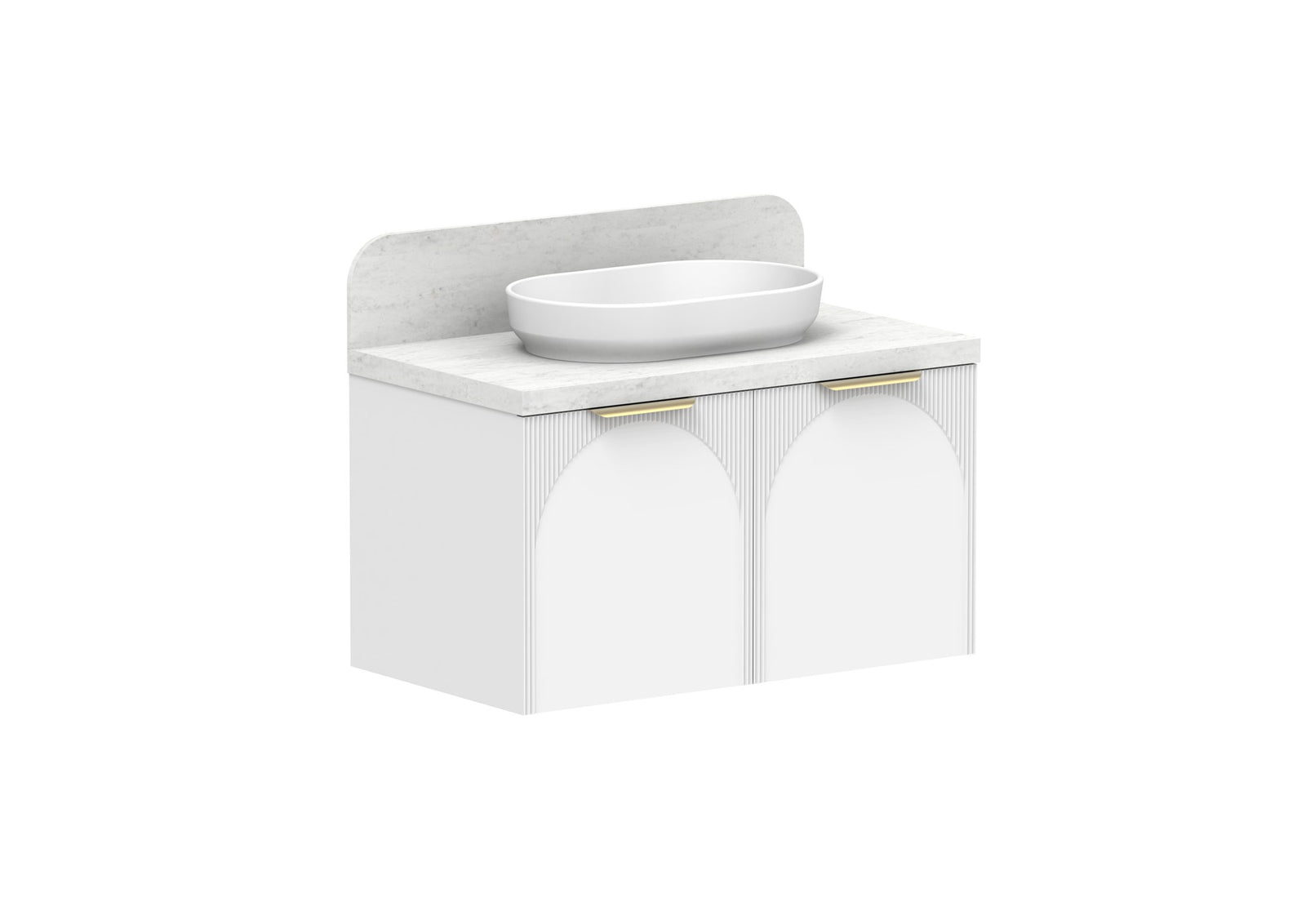 ADP Archie All-Door Wall Hung Vanity 900mm in Ultra White