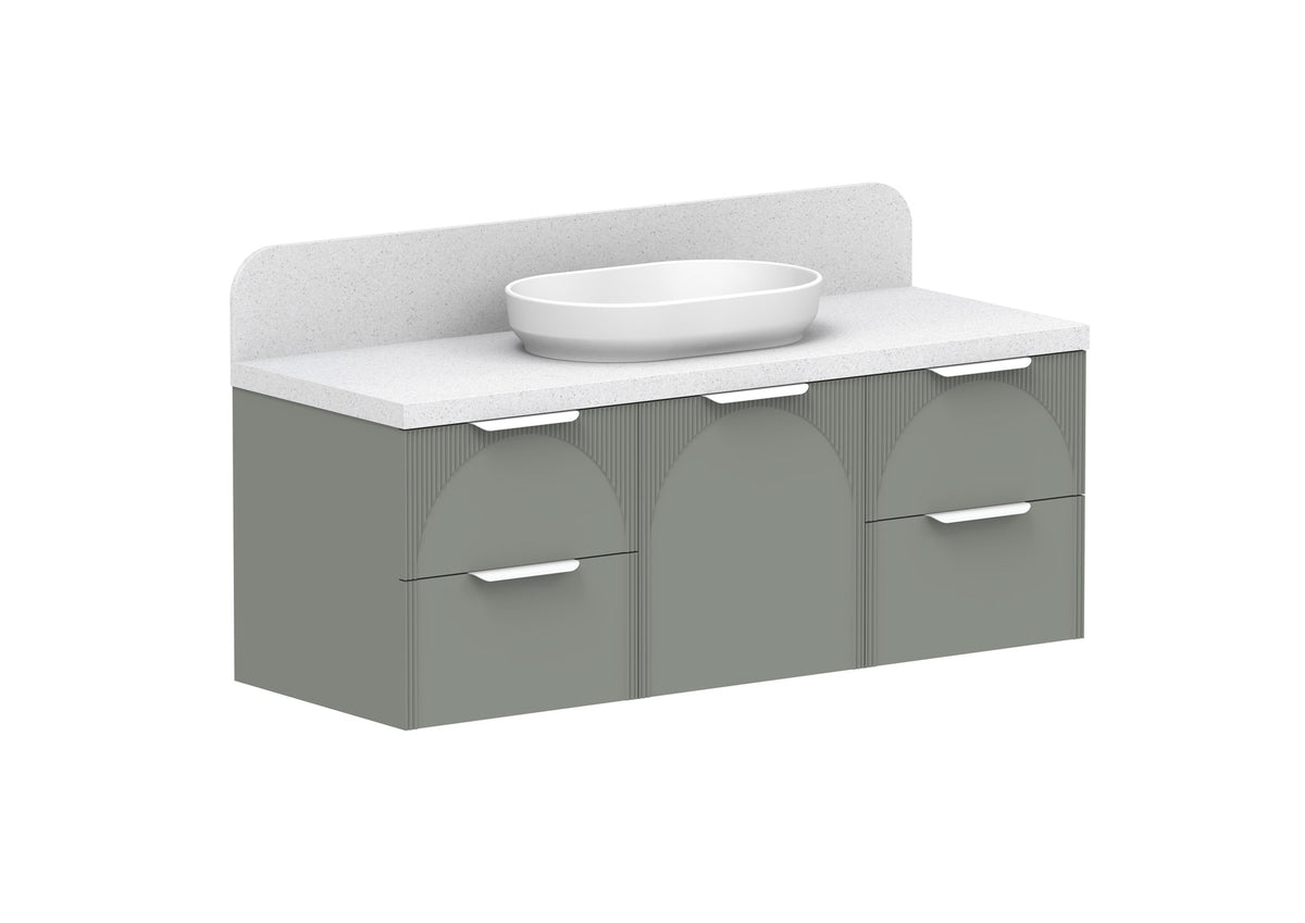 ADP Archie Door & Drawer Wall Hung Vanity 1350mm in Topiary