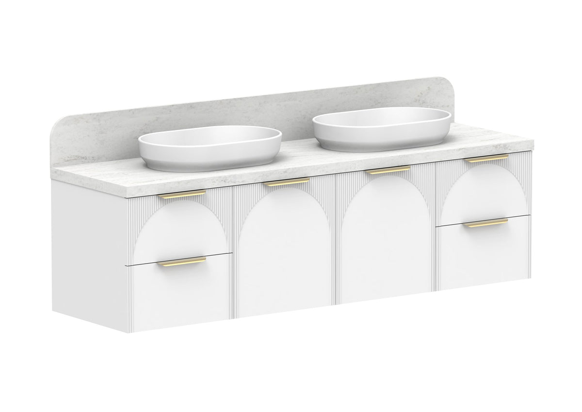 ADP Archie Door & Drawer Wall Hung Vanity 1800mm in Ultra White