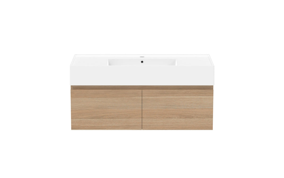 ADP Capri Wall Hung Vanity 1000mm centre bowl, front view