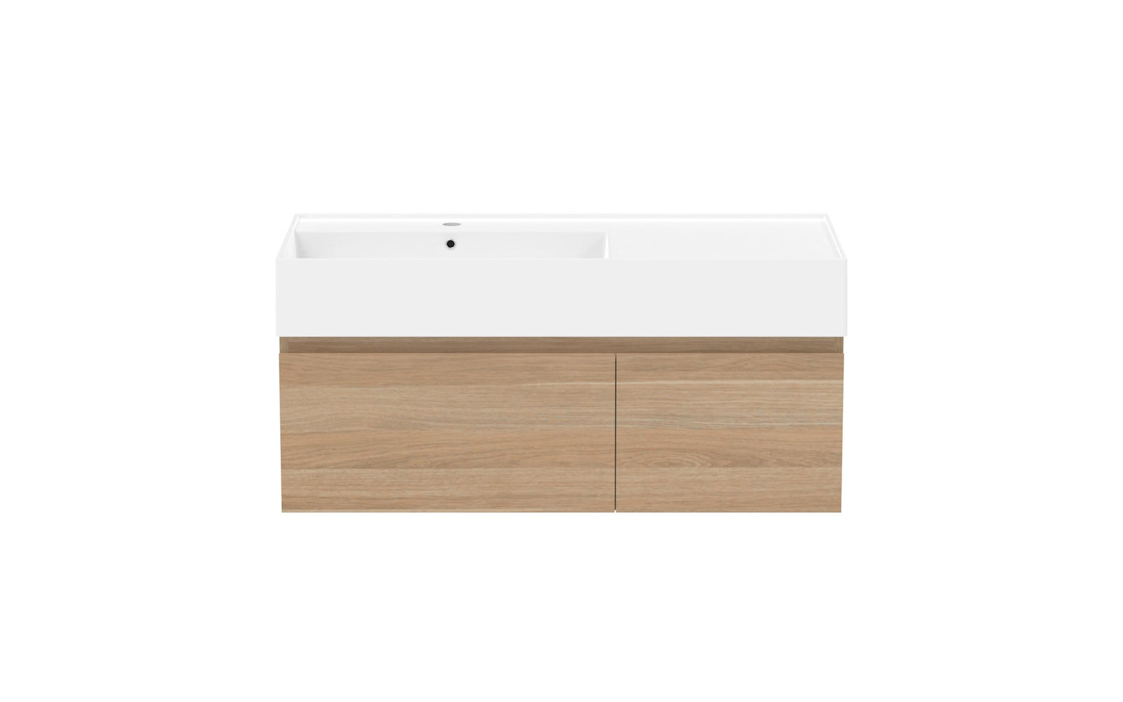 ADP Capri Wall Hung Vanity 1000mm left offset bowl, front view