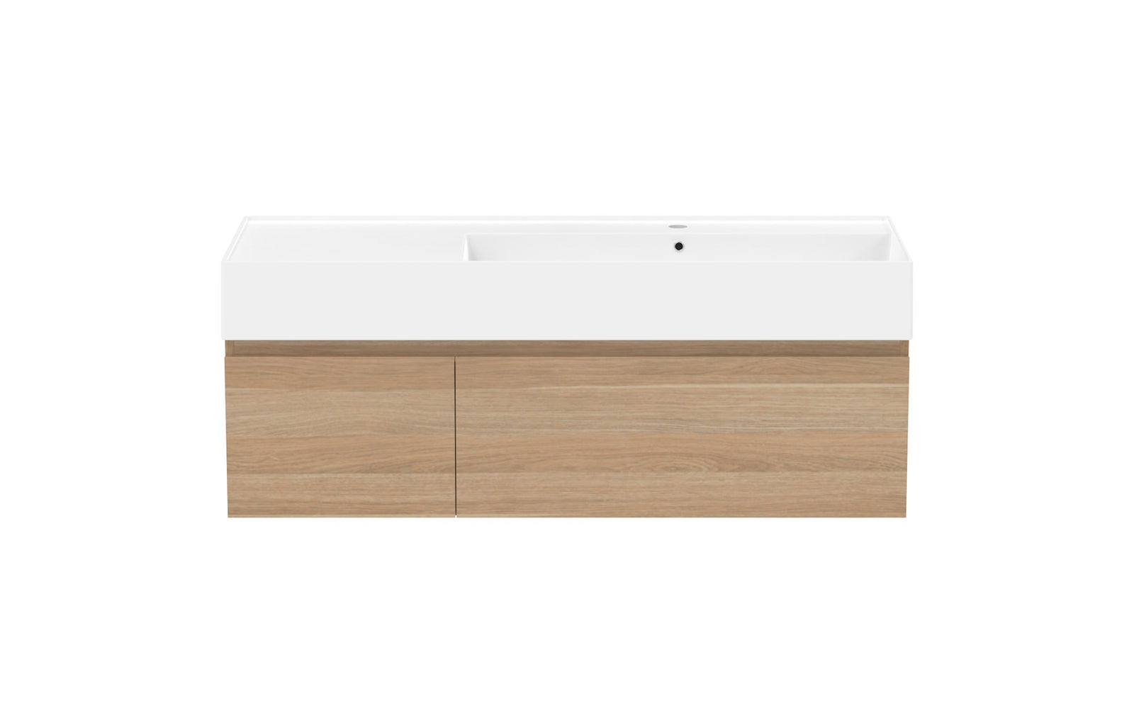 ADP Capri Wall Hung Vanity 1200mm right offset bowl, front view