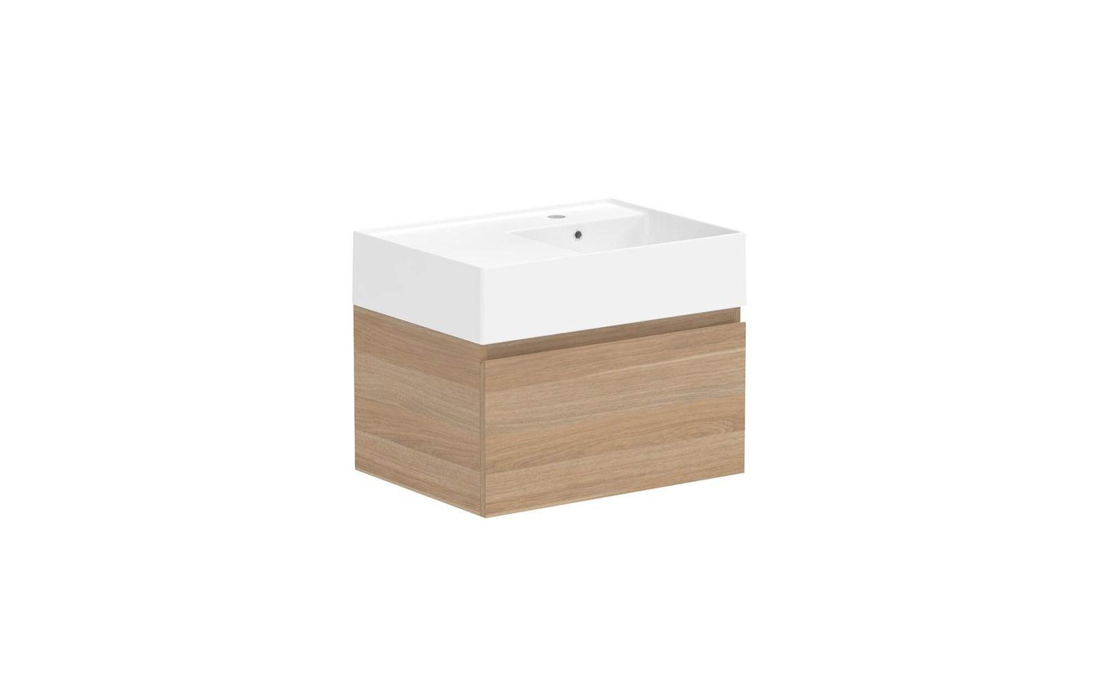 ADP Capri Wall Hung Vanity 600mm right offset bowl