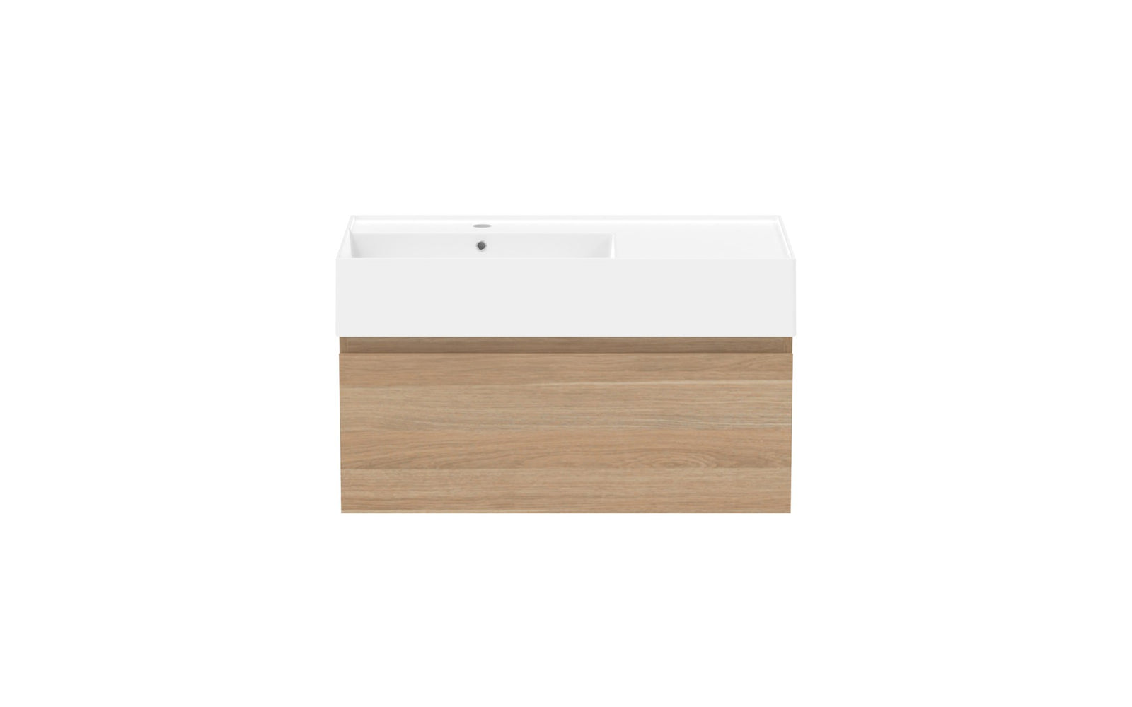 ADP Capri Wall Hung Vanity 800mm left offset bowl, front view
