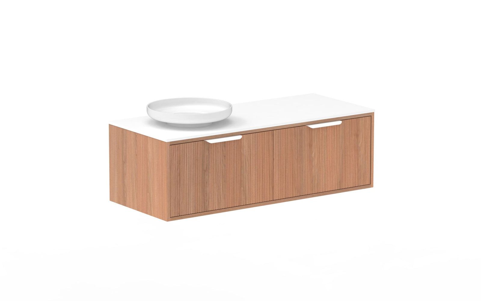 ADP Clifton Wall Hung Vanity 1200mm left offset bowl in Tasmanian Oak