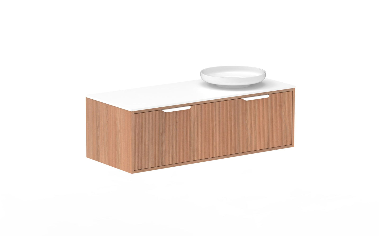 ADP Clifton Wall Hung Vanity 1200mm right offset bowl in Tasmanian Oak