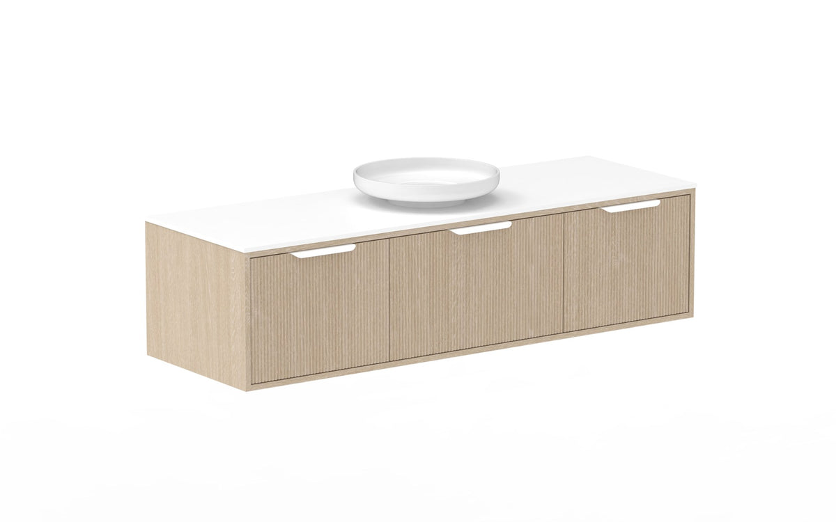 ADP Clifton Wall Hung Vanity 1500mm centre bowl in Coastal Oak
