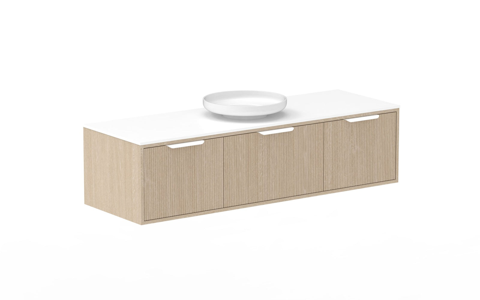 ADP Clifton Wall Hung Vanity 1500mm centre bowl in Coastal Oak