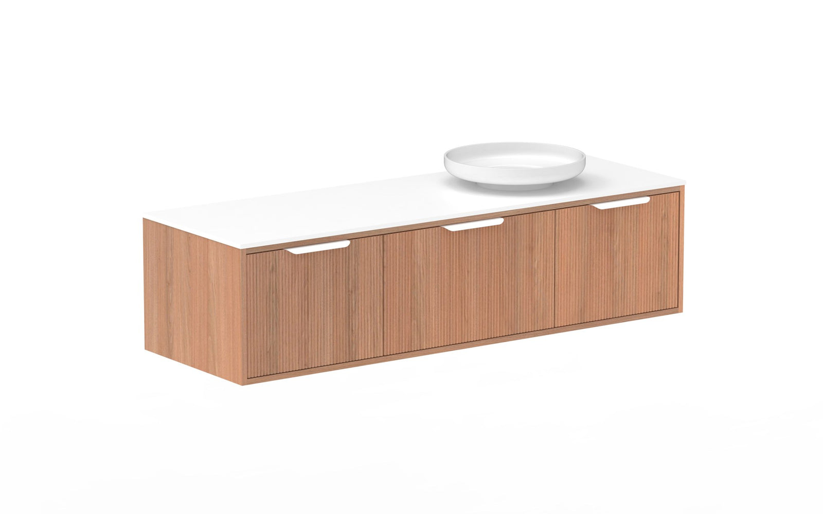 ADP Clifton Wall Hung Vanity 1500mm right offset bowl in Tasmanian Oak