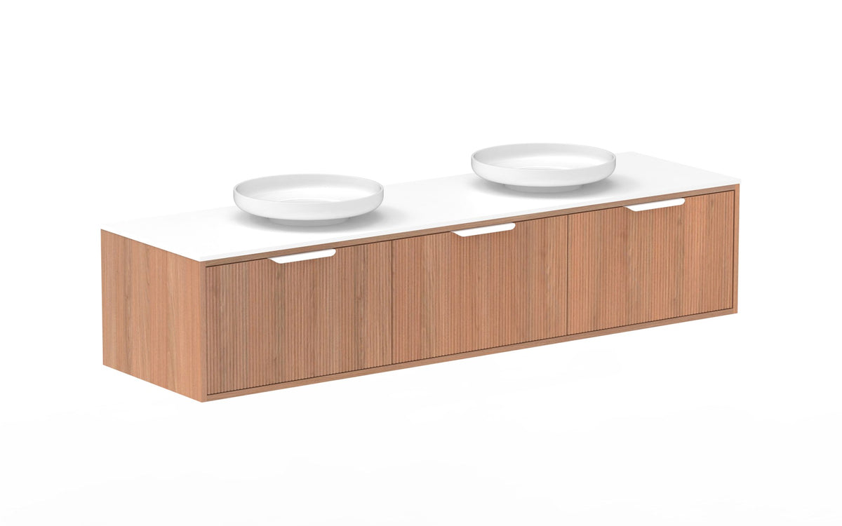 ADP Clifton Wall Hung Vanity 1800mm double bowl in Tasmanian Oak