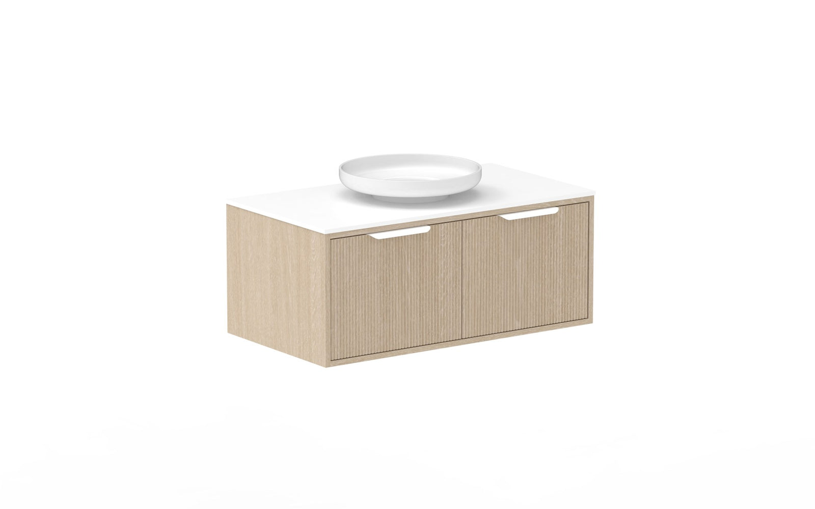 ADP Clifton Wall Hung Vanity 900mm centre bowl in Coastal Oak