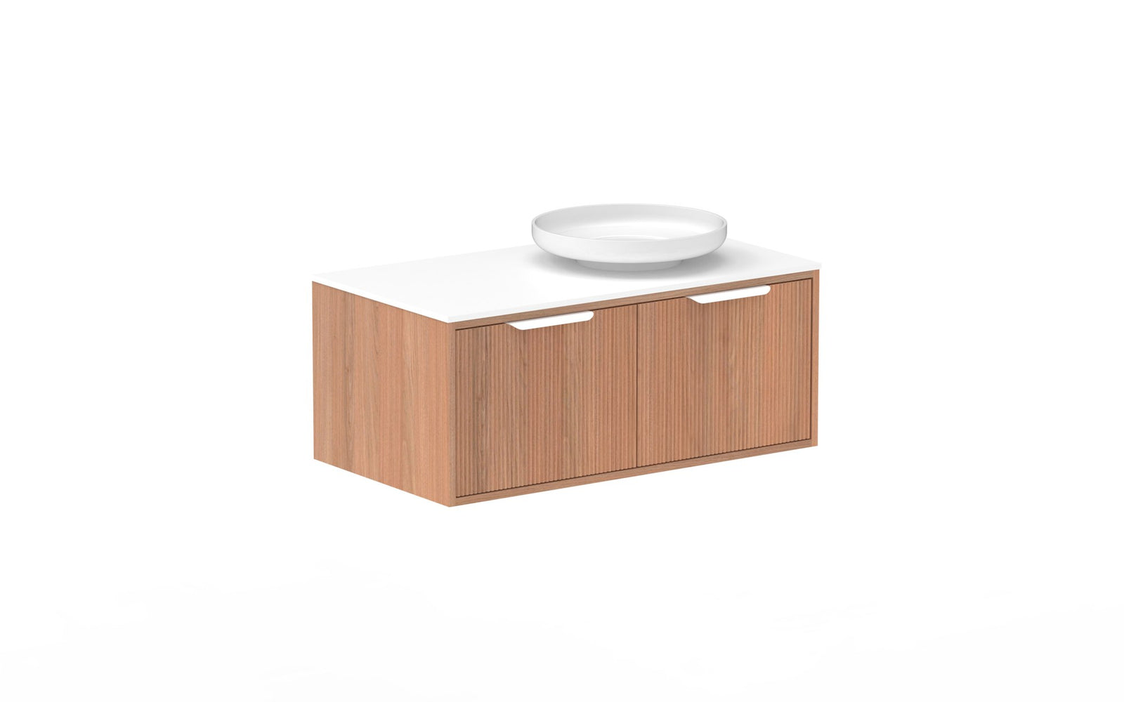 ADP Clifton Wall Hung Vanity 900mm right offset bowl in Tasmanian Oak