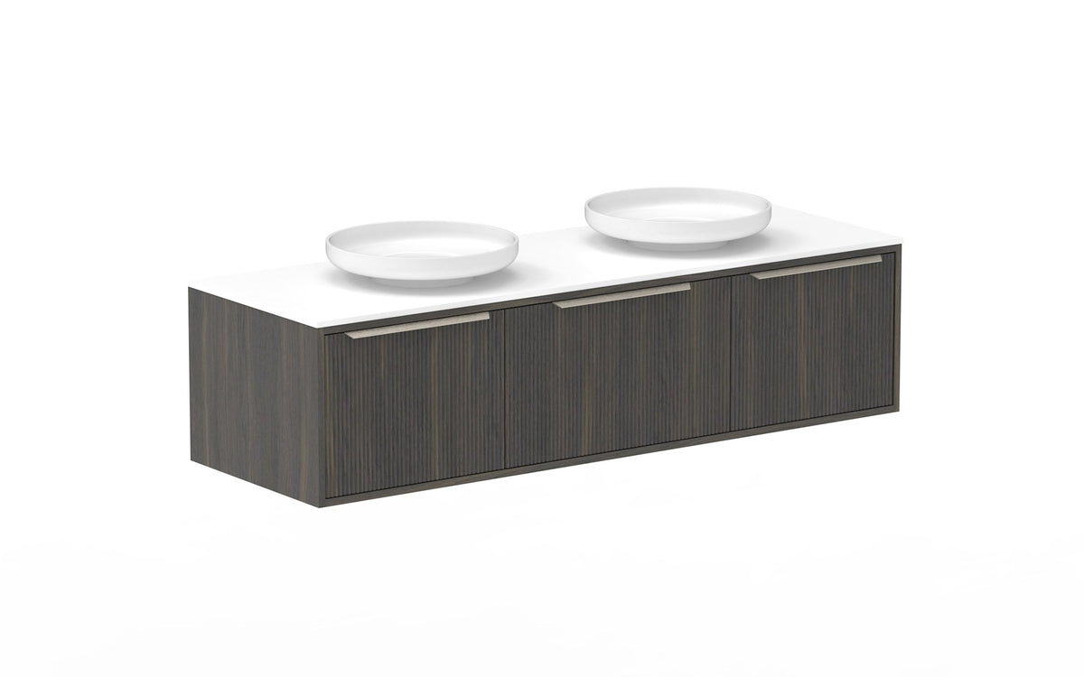 ADP Clifton Wall Hung Vanity 1500mm double bowl in Bottega Oak