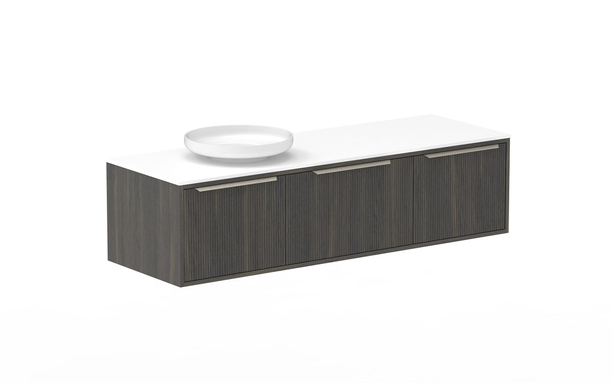 ADP Clifton Wall Hung Vanity 1500mm left offset bowl in Bottega Oak
