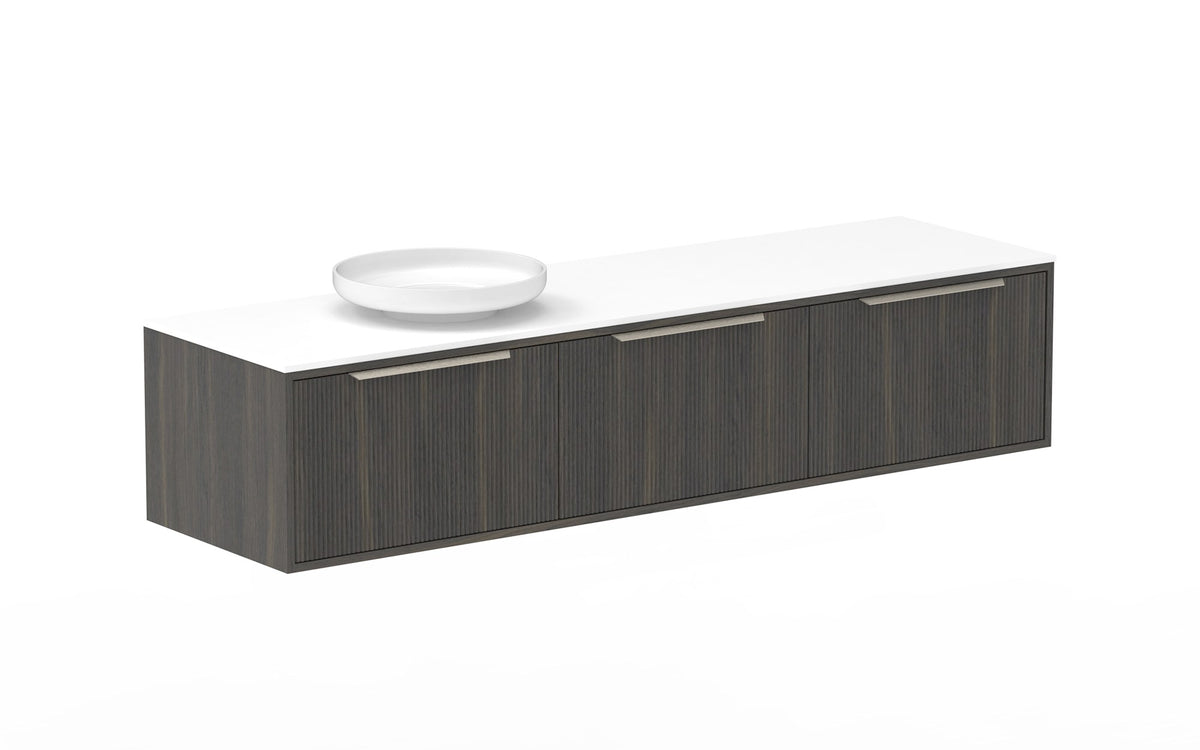 ADP Clifton Wall Hung Vanity 1800mm left offset bowl in Bottega Oak