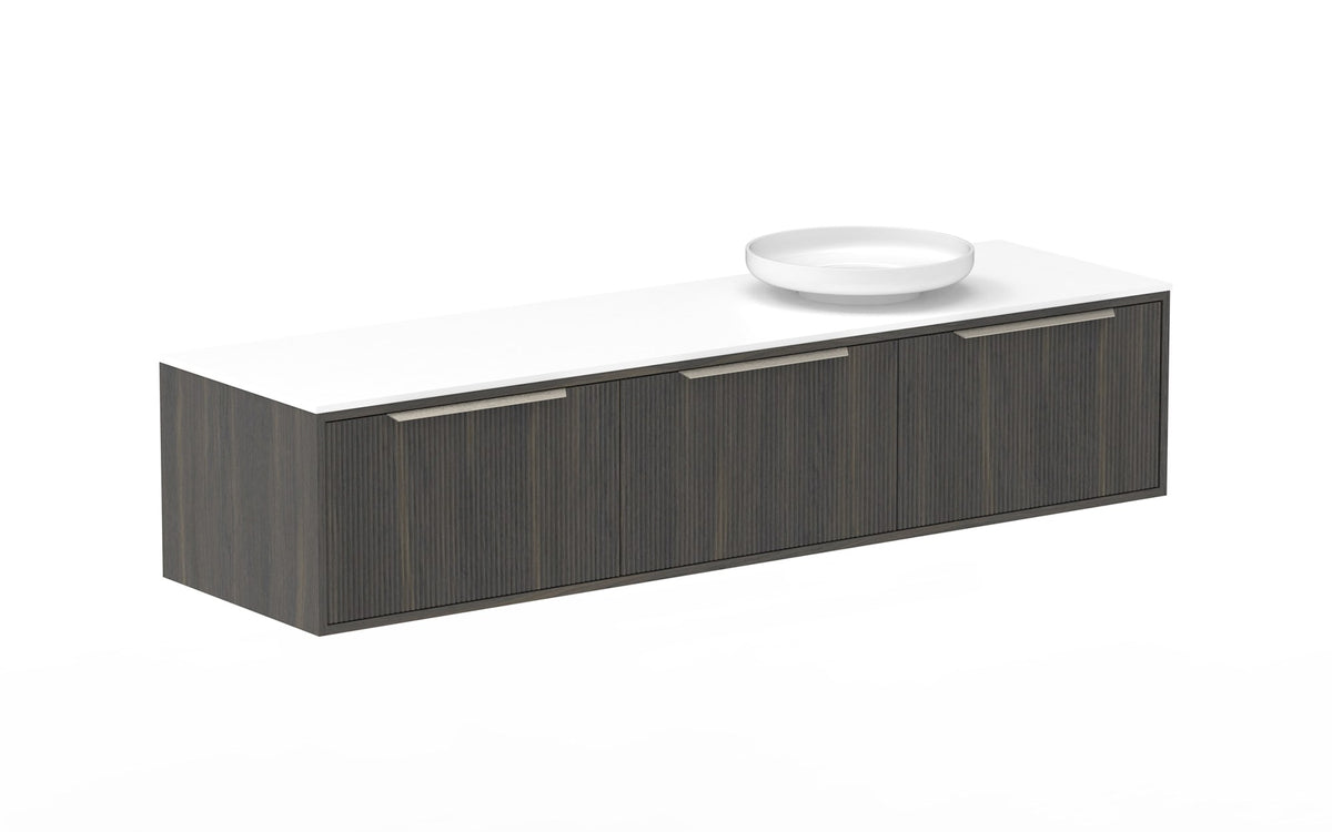 ADP Clifton Wall Hung Vanity 1800mm right offset bowl in Bottega Oak