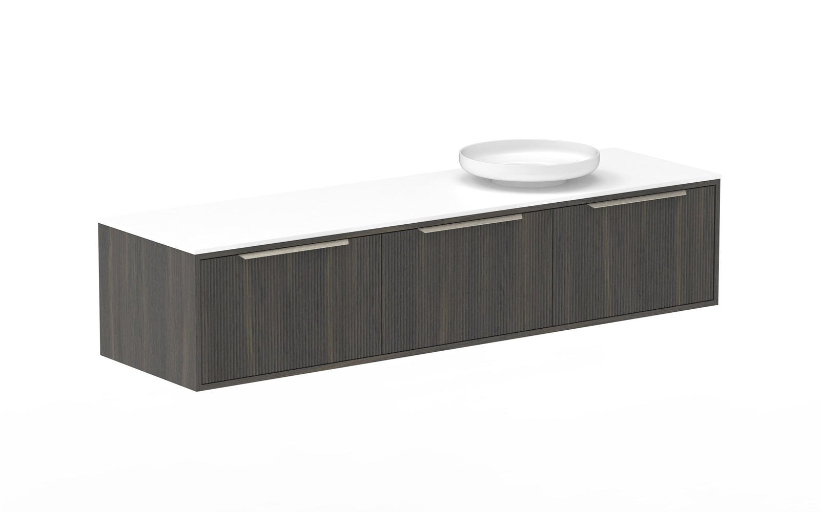 ADP Clifton Wall Hung Vanity 1800mm right offset bowl in Bottega Oak