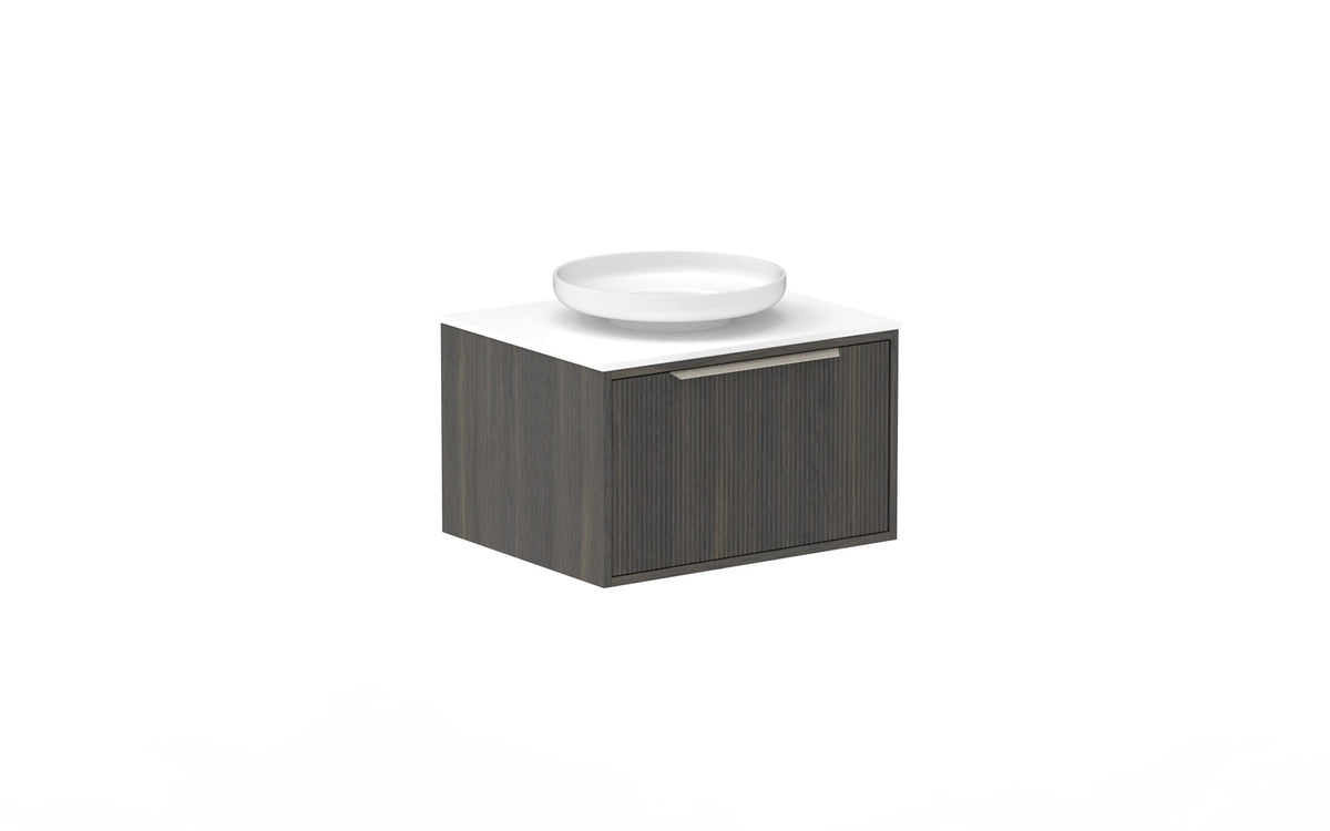 ADP Clifton Wall Hung Vanity 600mm centre bowl in Bottega Oak