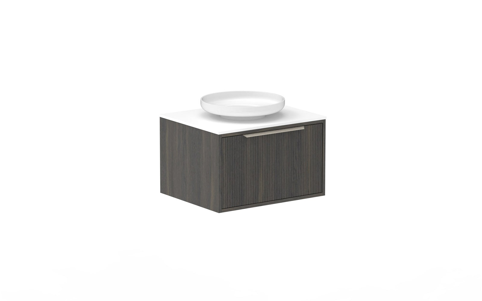 ADP Clifton Wall Hung Vanity 600mm centre bowl in Bottega Oak
