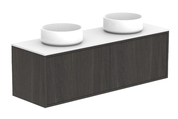 ADP Clifton Ensuite Wall Hung Vanity 1200mm double bowl in Bottega Oak