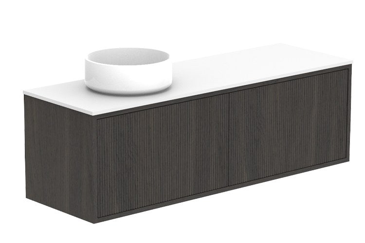 ADP Clifton Ensuite Wall Hung Vanity 1200mm left offset bowl in Bottega Oak