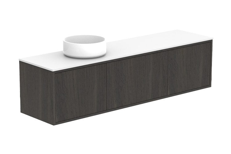 ADP Clifton Ensuite Wall Hung Vanity 1500mm left offset bowl in Bottega Oak
