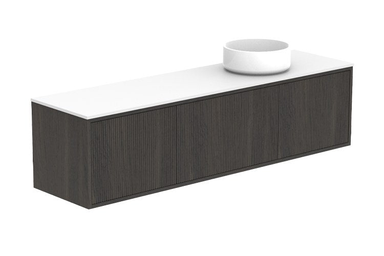 ADP Clifton Ensuite Wall Hung Vanity 1500mm right offset bowl in Bottega Oak
