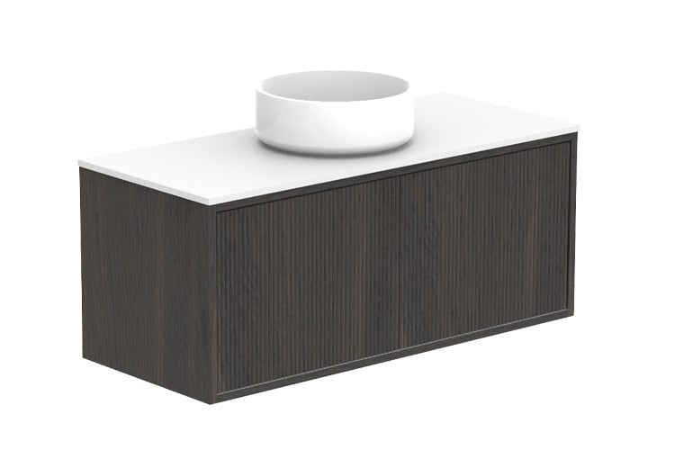 ADP Clifton Ensuite Wall Hung Vanity 900mm centre bowl in Bottega Oak