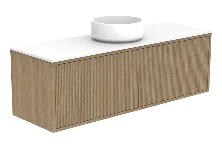 ADP Clifton Ensuite Wall Hung Vanity 1200mm centre bowl in Prime Oak