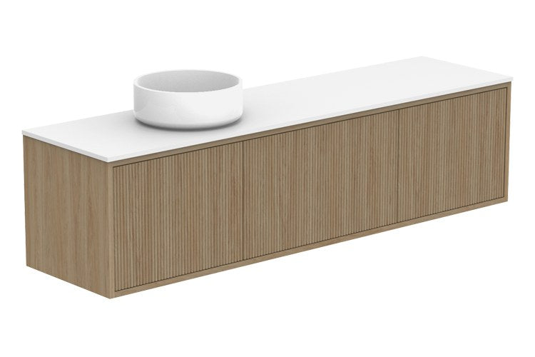 ADP Clifton Ensuite Wall Hung Vanity 1500mm left offset bowl in Prime Oak