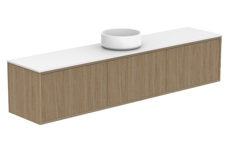 ADP Clifton Ensuite Wall Hung Vanity 1800mm centre bowl in Prime Oak