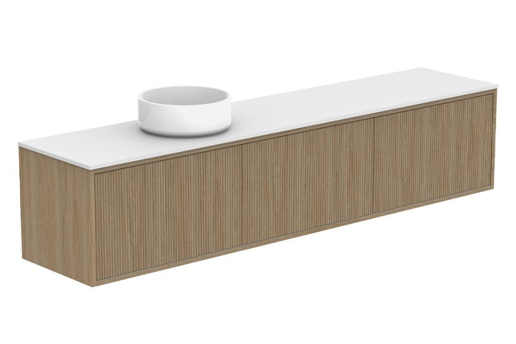 ADP Clifton Ensuite Wall Hung Vanity 1800mm left offset bowl in Prime Oak