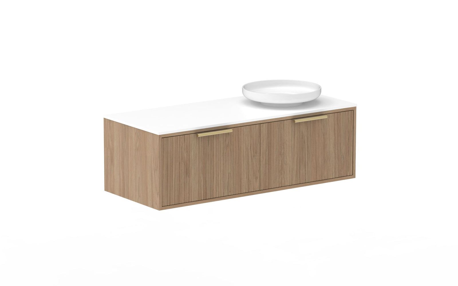 ADP Clifton Wall Hung Vanity 1200mm right offset bowl in Prime Oak