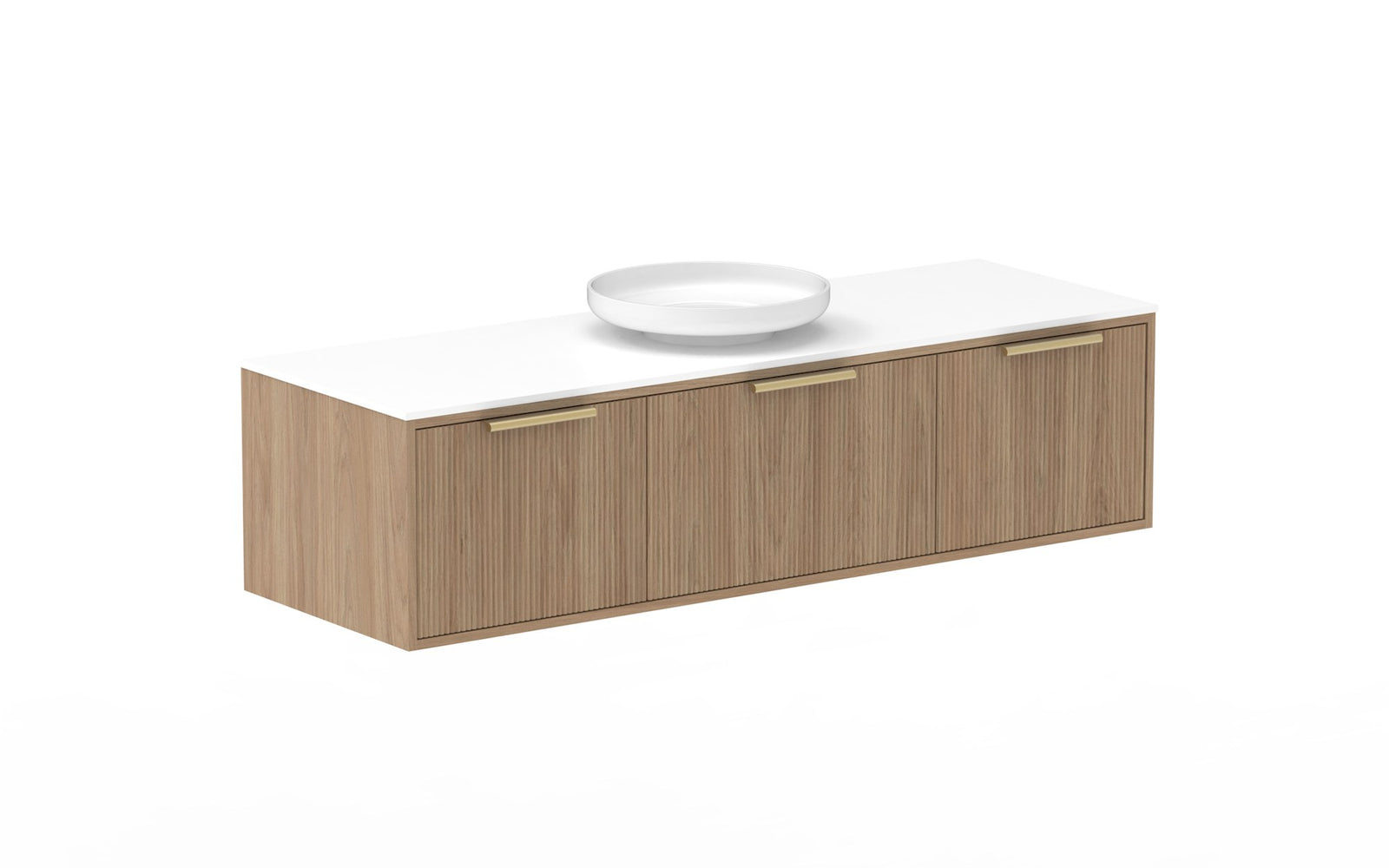 ADP Clifton Wall Hung Vanity 1500mm centre bowl in Prime Oak