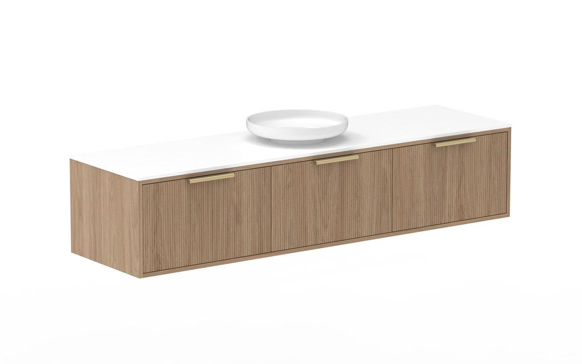 ADP Clifton Wall Hung Vanity 1800mm centre bowl in Prime Oak
